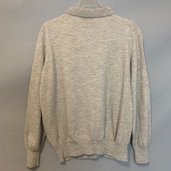 Brunello Cucinelli Grey Wool Cashmere Polo Sweater Italy Men’s Medium Luxury - Picture 2 of 8
